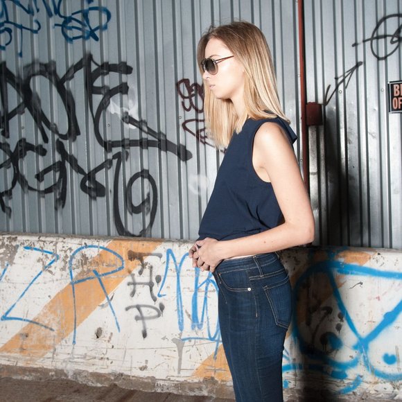 NWOT JOIE Navy Denim Skinny Leggings Jeans Pants Sz US 26 Made in USA MSRP $208 - Picture 15 of 16